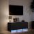 Dulap TV cu LED, negru, 97x34x40 cm, lemn prelucrat GartenMobel Dekor