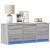 Dulap TV cu LED, gri sonoma, 97x34x40 cm, lemn prelucrat GartenMobel Dekor