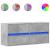 Comodă TV de perete cu lumini LED, gri beton, 100x31x45 cm GartenMobel Dekor