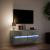 Comodă TV de perete cu lumini LED, gri beton, 100x31x45 cm GartenMobel Dekor