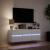 Comodă TV de perete cu lumini LED, alb, 130x31x45 cm GartenMobel Dekor