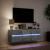 Comodă TV de perete cu lumini LED, gri beton, 130x31x45 cm GartenMobel Dekor