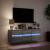 Comodă TV de perete cu lumini LED, gri sonoma, 130x31x45 cm GartenMobel Dekor