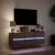 Comodă TV de perete cu lumini LED, stejar maro, 130x31x45 cm GartenMobel Dekor