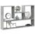 Raft de perete, gri beton, 99x15x60 cm, lemn prelucrat GartenMobel Dekor
