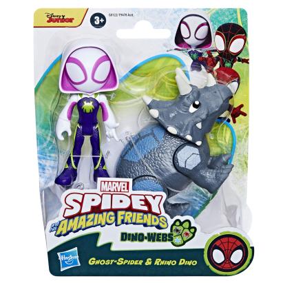 SPIDEY SI PRIETENII MARVEL DINO WEBS GHOST-SPIDER SI RHINO DINO SuperHeroes ToysZone