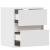 Noptiere montate pe perete cu lumini LED, 2 buc., alb GartenMobel Dekor