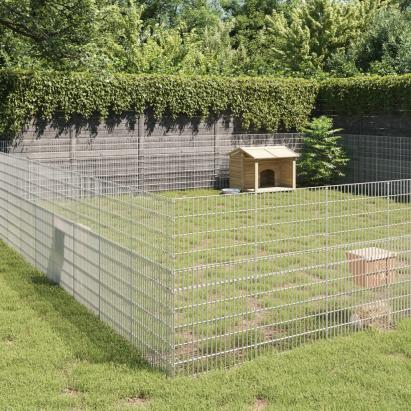 Adăpost pentru animale cu 48 panouri, 54x100cm, fier galvanizat GartenMobel Dekor