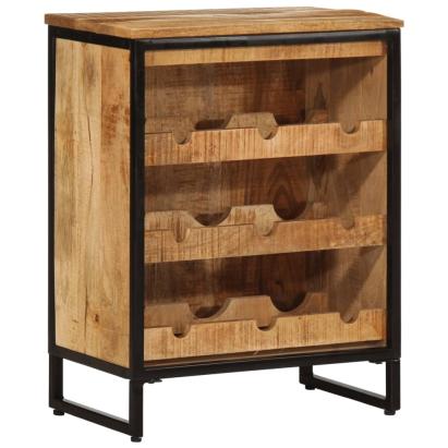 Suport de vin pentru 9 sticle, 55x33x70 cm, lemn masiv mango GartenMobel Dekor