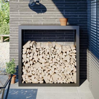 Rastel pentru lemne de foc, antracit, 100x40x100 cm, oțel GartenMobel Dekor