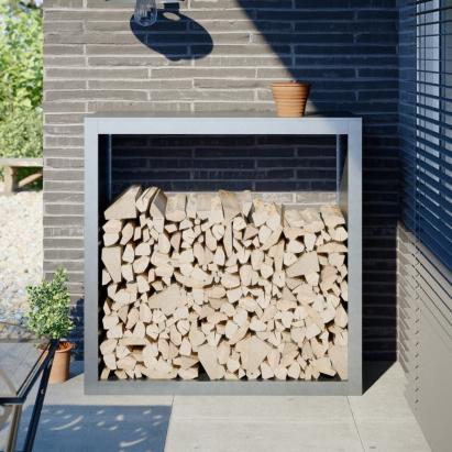 Suport pentru lemne de foc, 100x40x100 cm, oțel inoxidabil GartenMobel Dekor