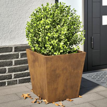 Jardiniere grădină, 2 buc., 40x40x40 cm, oțel corten GartenMobel Dekor