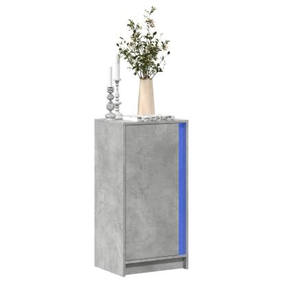Dulap cu LED, gri beton, 42,5x34x85 cm, lemn prelucrat GartenMobel Dekor
