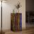 Dulap cu LED, stejar fumuriu, 42,5x34x85 cm, lemn prelucrat GartenMobel Dekor