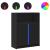 Dulap cu LED, negru, 77x34x100 cm, lemn prelucrat GartenMobel Dekor