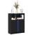 Dulap cu LED, negru, 77x34x100 cm, lemn prelucrat GartenMobel Dekor
