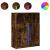 Dulap cu LED, stejar fumuriu, 77x34x100 cm, lemn prelucrat GartenMobel Dekor