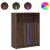 Dulap cu LED, stejar maro, 77x34x100 cm, lemn prelucrat GartenMobel Dekor