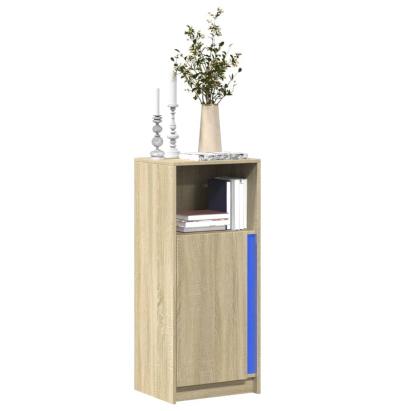 Dulap cu LED, stejar sonoma, 42,5x34x100 cm, lemn prelucrat GartenMobel Dekor