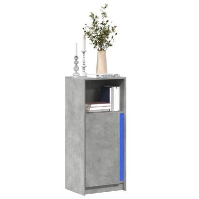 Dulap cu LED, gri beton, 42,5x34x100 cm, lemn prelucrat GartenMobel Dekor