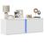 Dulap TV de perete cu lumini LED, alb, 100x31x45 cm GartenMobel Dekor