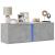 Dulap TV de perete cu lumini LED, gri beton, 100x31x35 cm GartenMobel Dekor