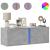 Dulap TV de perete cu lumini LED, gri beton, 100x31x35 cm GartenMobel Dekor