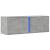 Dulap TV de perete cu lumini LED, gri beton, 100x31x35 cm GartenMobel Dekor