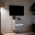 Comodă TV de perete cu lumini LED, alb, 41x31x45 cm GartenMobel Dekor