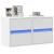 Comode TV de perete cu lumini LED, 2 buc., alb, 41x31x45 cm GartenMobel Dekor