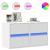 Comode TV de perete cu lumini LED, 2 buc., alb, 41x31x45 cm GartenMobel Dekor