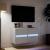 Comode TV de perete cu lumini LED, 2 buc., alb, 41x31x45 cm GartenMobel Dekor
