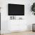 Comode TV de perete cu lumini LED, 2 buc., alb, 41x31x45 cm GartenMobel Dekor