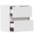Comode TV de perete cu lumini LED, 2 buc., alb, 41x31x45 cm GartenMobel Dekor