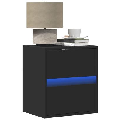 Dulap TV de perete cu lumini LED negru 41x31x45 cm GartenMobel Dekor
