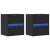 Comode TV de perete cu lumini LED, 2 buc., negru, 41x31x45 cm GartenMobel Dekor