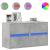 Comode TV de perete cu lumini LED 2 buc. gri beton 41x31x45 cm GartenMobel Dekor