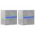 Comode TV de perete cu lumini LED 2 buc. gri beton 41x31x45 cm GartenMobel Dekor