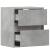Comode TV de perete cu lumini LED 2 buc. gri beton 41x31x45 cm GartenMobel Dekor