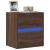 Comodă TV de perete cu lumini LED, stejar maro, 41x31x45 cm GartenMobel Dekor
