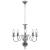 Candelabru, argintiu, 5 becuri E14 GartenMobel Dekor