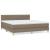 Pat box spring cu saltea, gri taupe, 160x200 cm material textil GartenMobel Dekor