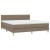 Pat box spring cu saltea, gri taupe, 160x200 cm material textil GartenMobel Dekor