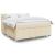Pat continental cu saltea, crem, 180x200 cm, textil GartenMobel Dekor