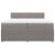 Pat box spring cu saltea, gri taupe, 200x200 cm, textil GartenMobel Dekor