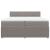 Pat box spring cu saltea, gri taupe, 200x200 cm, textil GartenMobel Dekor