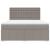 Pat continental cu saltea, gri taupe, 180x200 cm, textil GartenMobel Dekor