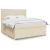 Pat continental cu saltea, crem, 180x200 cm, textil GartenMobel Dekor