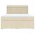 Pat continental cu saltea, crem, 180x200 cm, textil GartenMobel Dekor