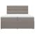 Pat box spring cu saltea, gri taupe, 200x200 cm, textil GartenMobel Dekor